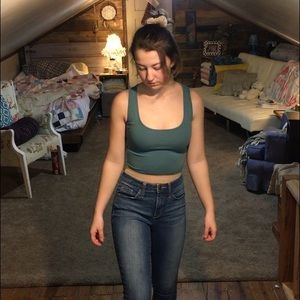 Teal crop top